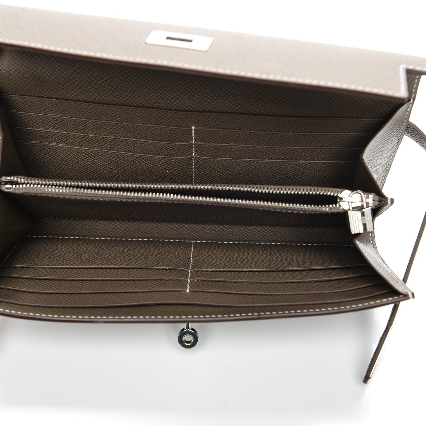Epsom Kelly Longue Wallet Etoupe