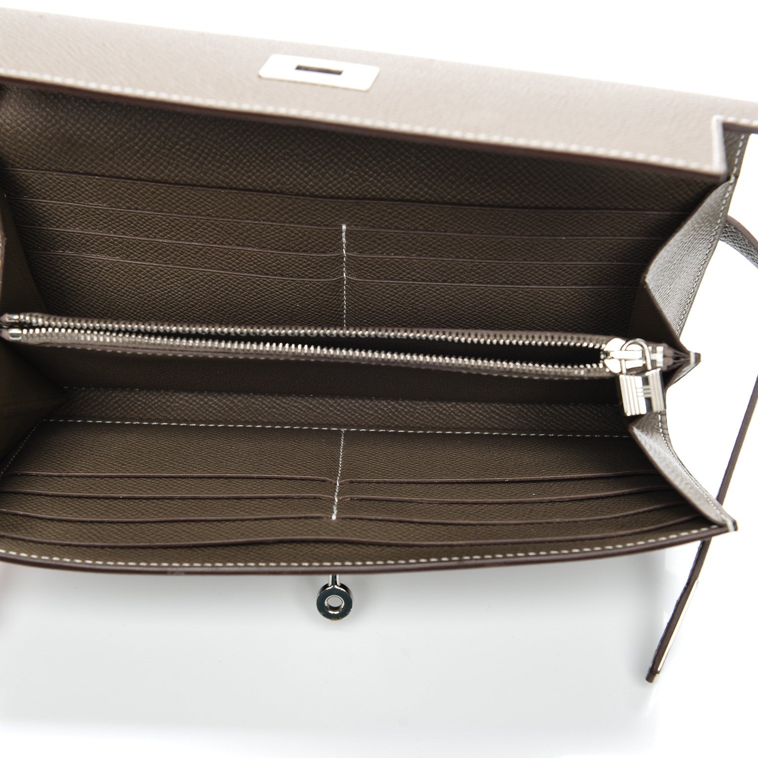Hermes Epsom Kelly Longue Wallet Etoupe 5 of 8