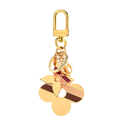 Louis Vuitton Striped Flowers Bag Charm Key Holder 1 of 4