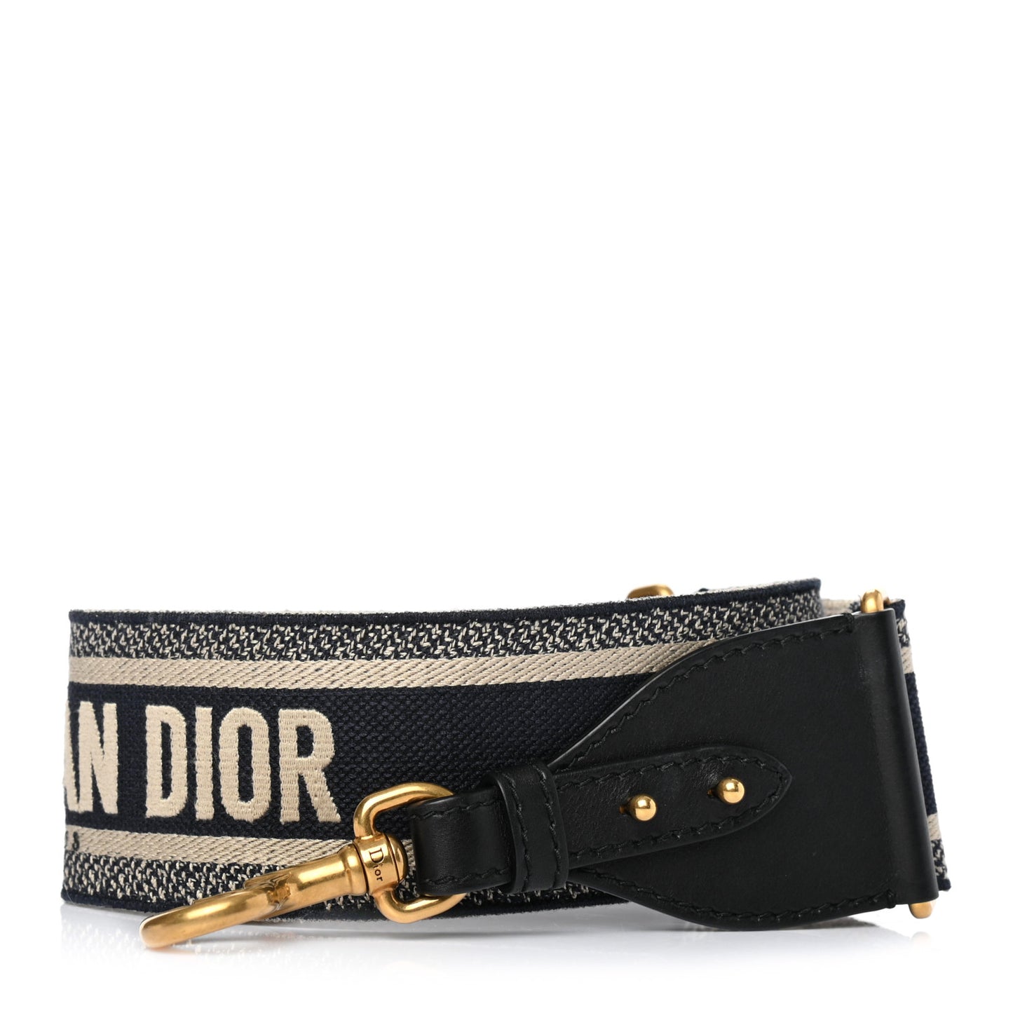 Canvas Embroidered Shoulder Strap Black