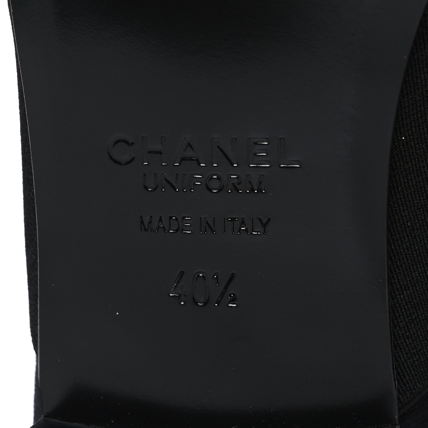 Chanel Calfskin Elastic Lace Up Cap Toe CC Loafers 40.5 Black Navy 8 of 10