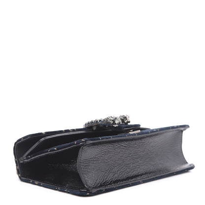Gucci Velvet Skipper Crystal GG Monogram Small Dionysus Shoulder Bag Blue Beige Black 5 of 14