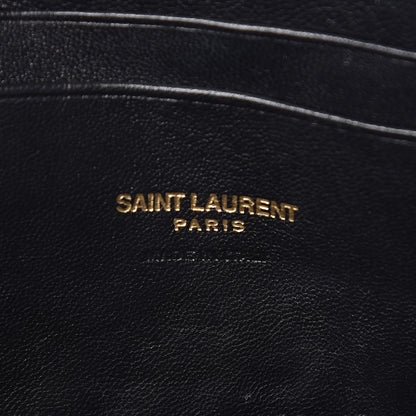 Saint Laurent Grain De Poudre Matelasse Monogram Mini Lou Camera Bag Dark Smog 6 of 11