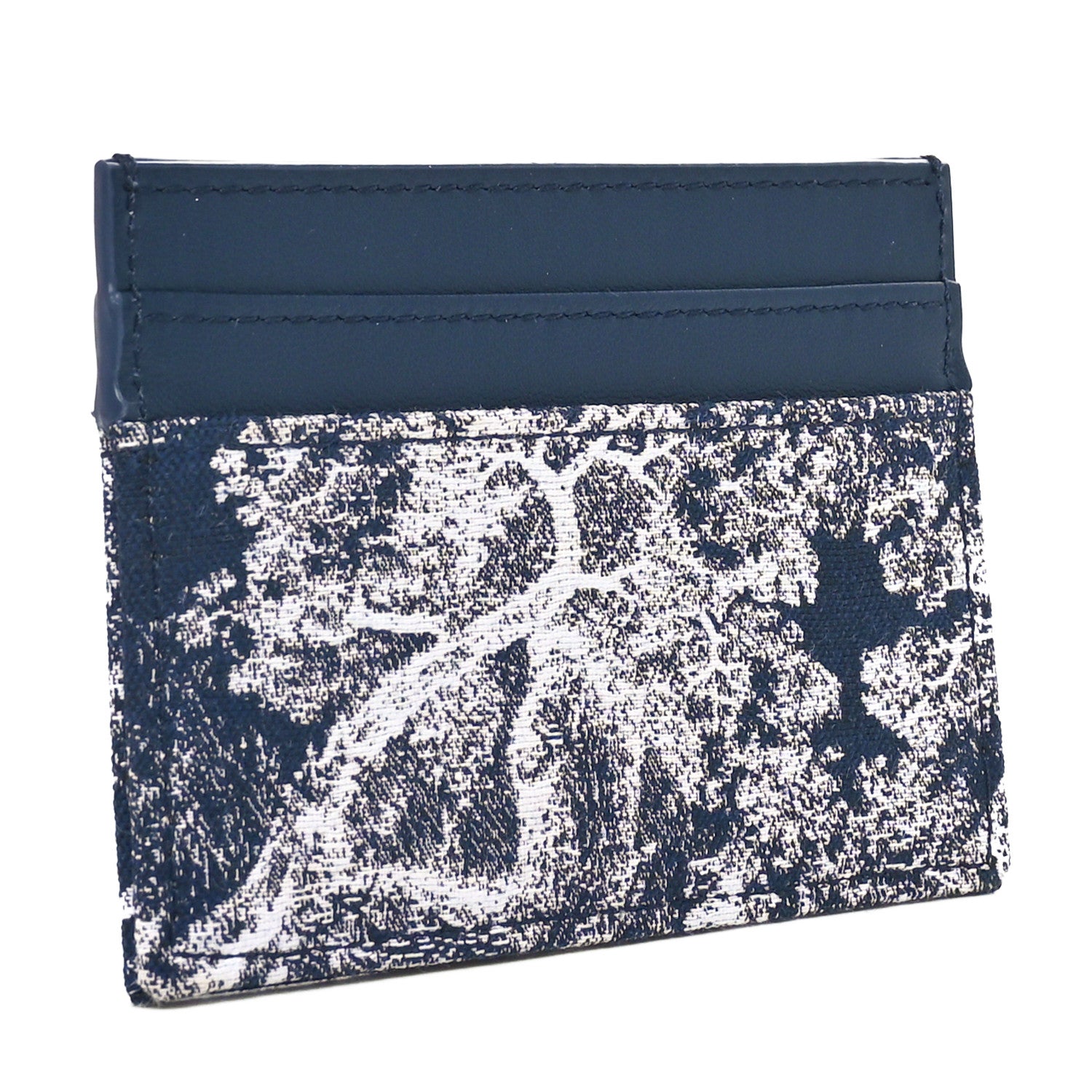 Christian Dior Toile de Jouy Reverse Jacquard 30 Montaigne Freesia Card Holder Blue 3 of 8