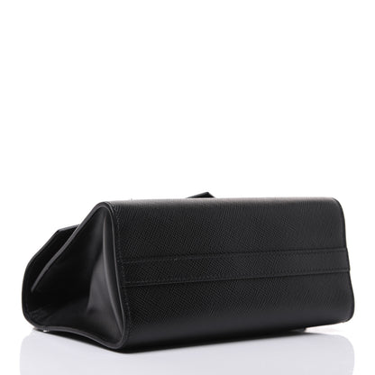 Prada Saffiano Cuir Calfskin Monochrome Patches Envelope Flap Chain Shoulder Bag Black 5 of 15