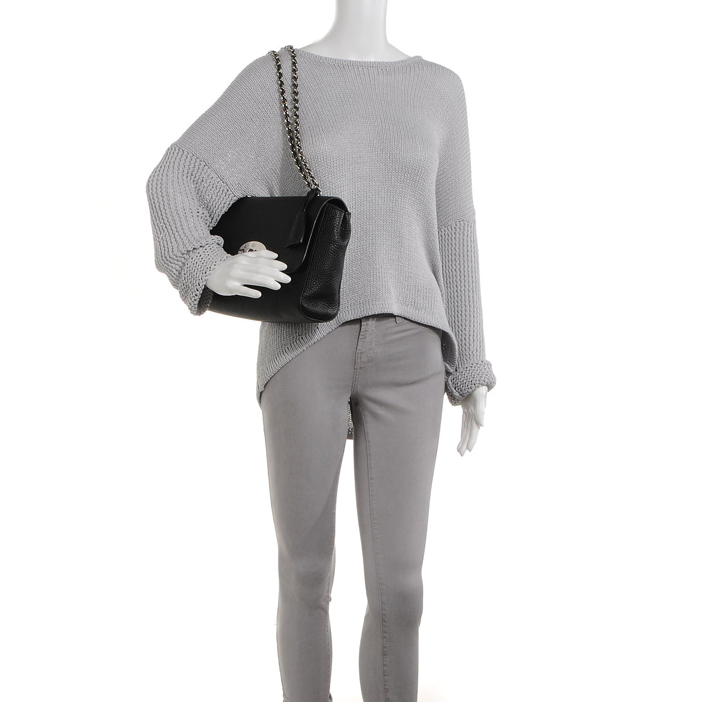 Soft Grain Leather Lily Flap Black