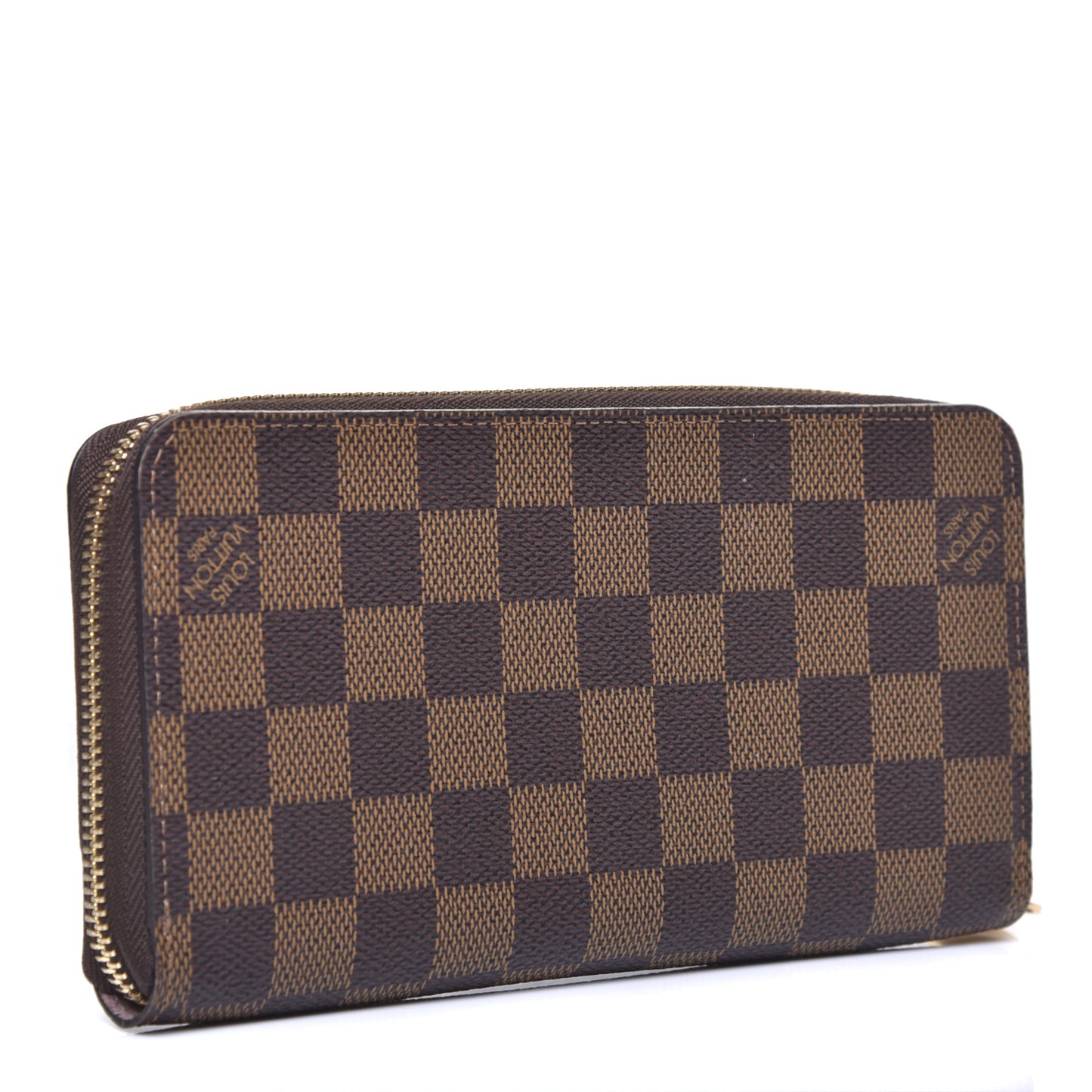 Damier Ebene Zippy Wallet Rose Ballerine