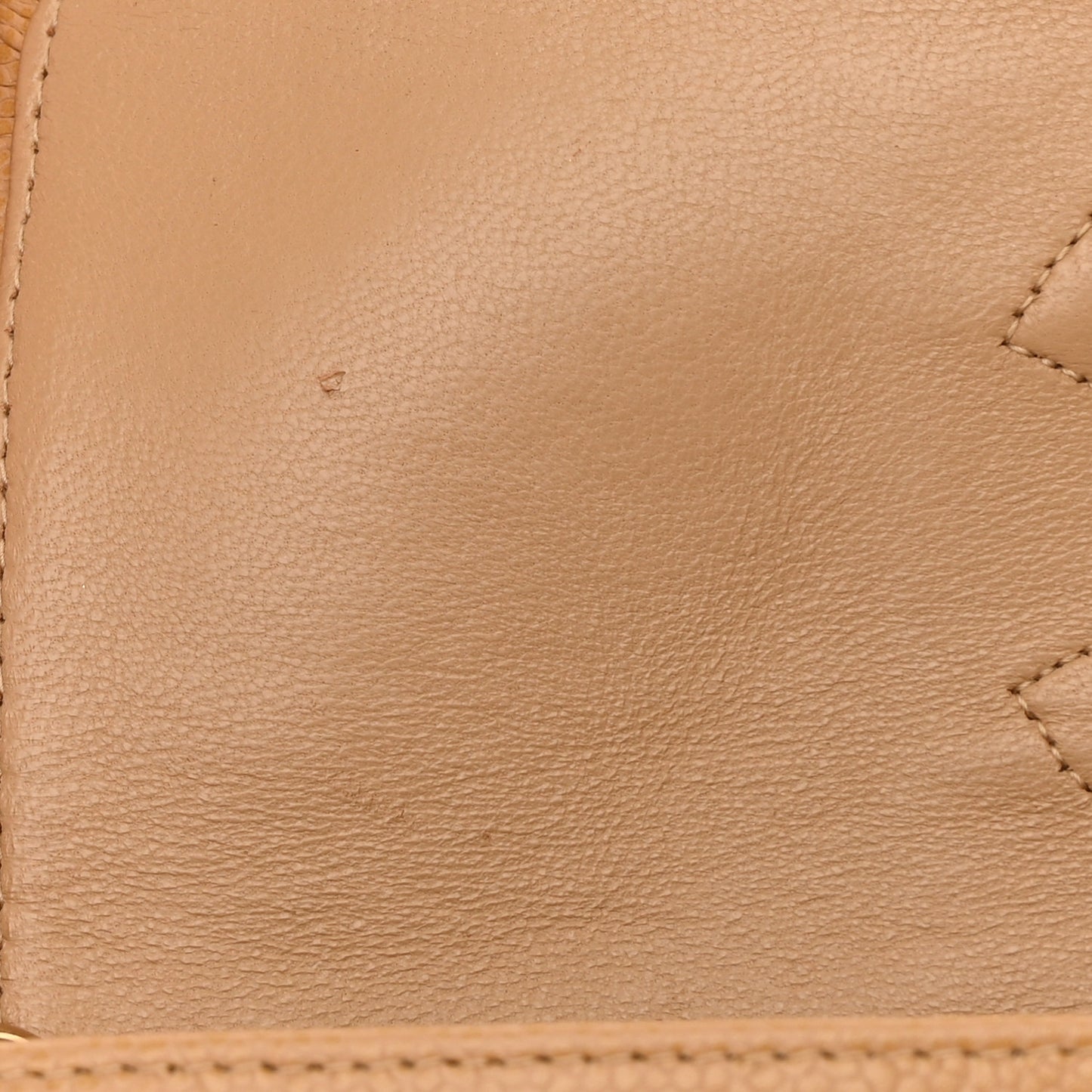 Caviar Quilted Medium Double Flap Beige