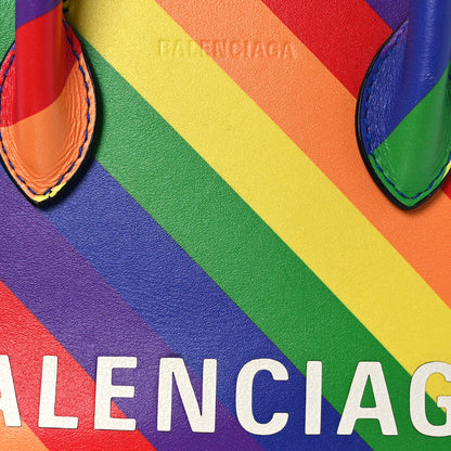 Balenciaga Smooth Calfskin Logo Rainbow XXS Ville Top Handle Bag Multicolor 9 of 16