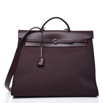 Hermes Toile Vache Hunter Herbag Zip 39 MM Prune 2 of 16
