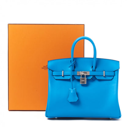 Hermes Swift Birkin 25 Bleu Frida 32 of 32