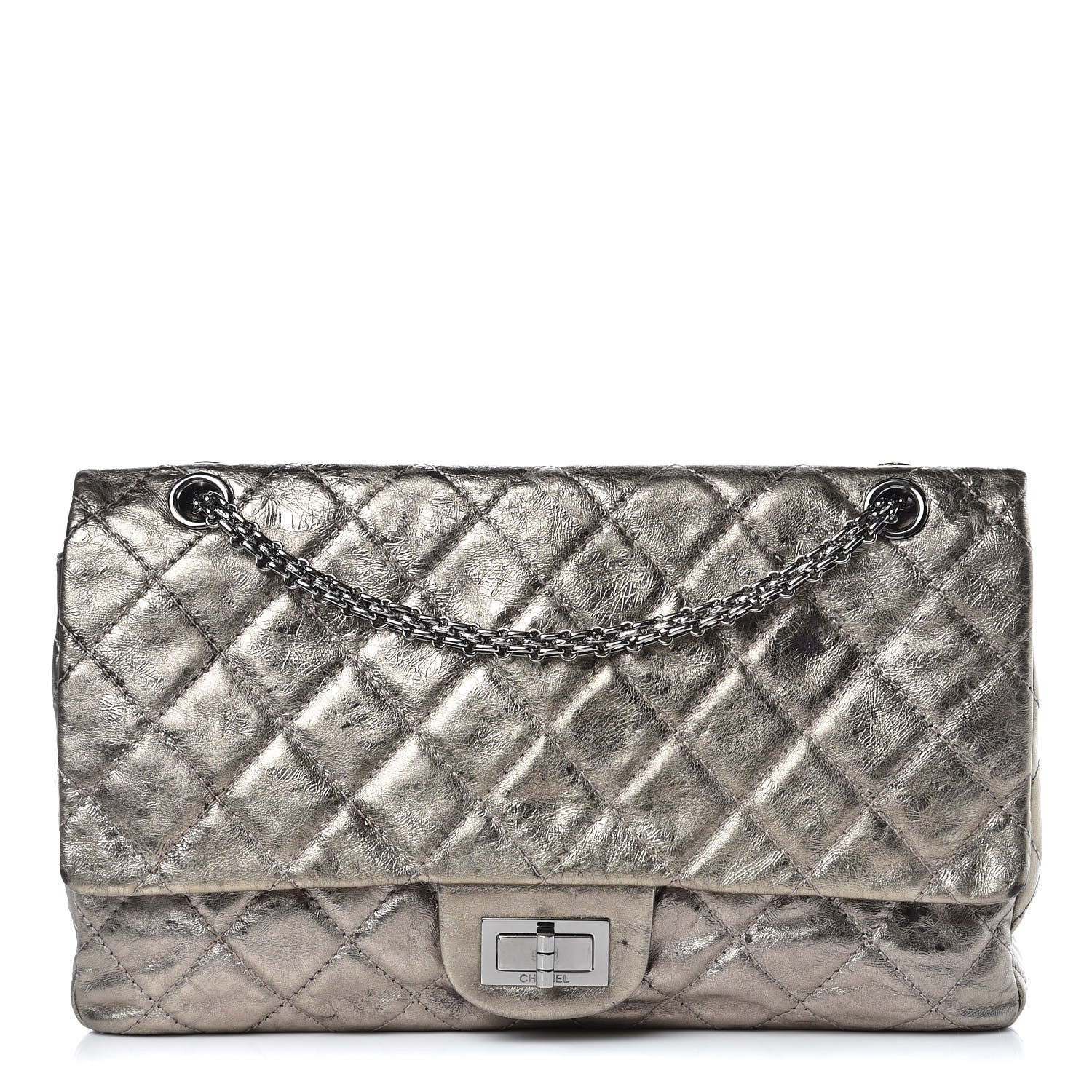 Chanel Metallic Aged Calfskin Quilted 2.55 Reissue 227 Flap Gold 1 of 17