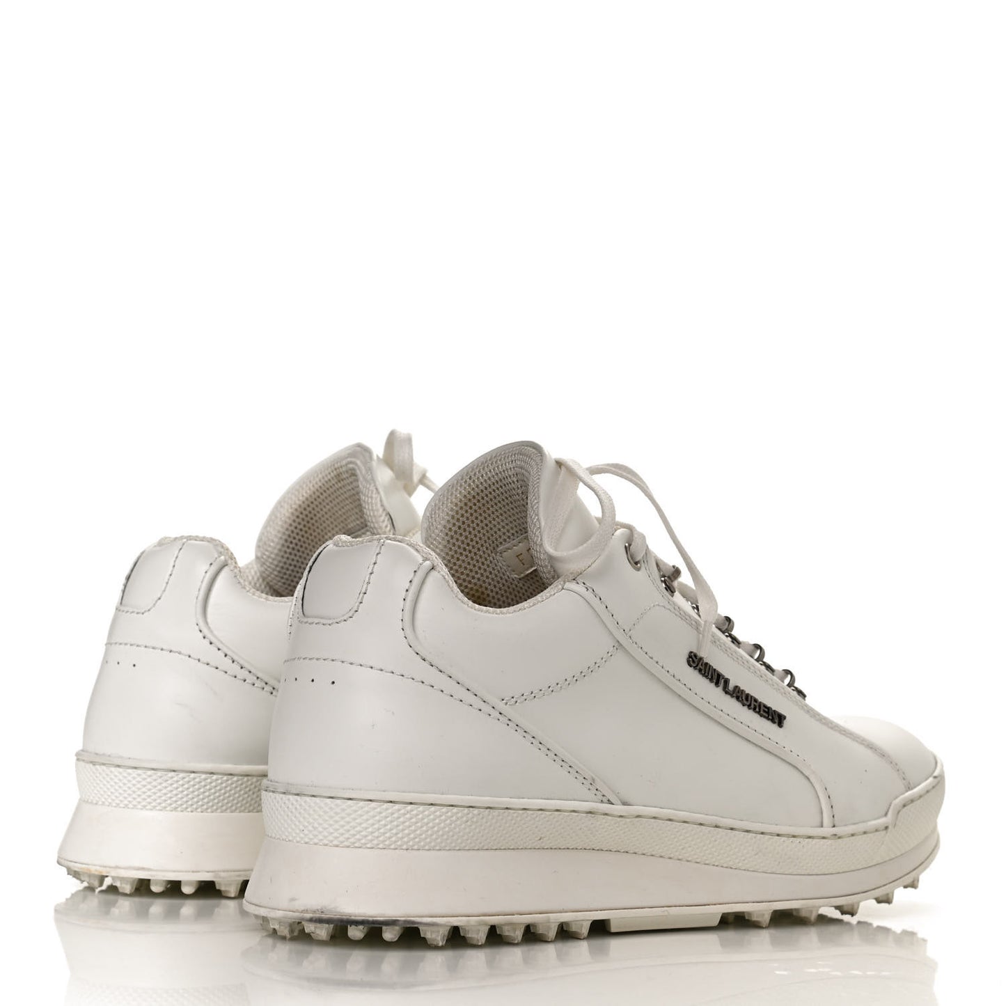 Calfskin Jump Low Top Sneakers 40 White