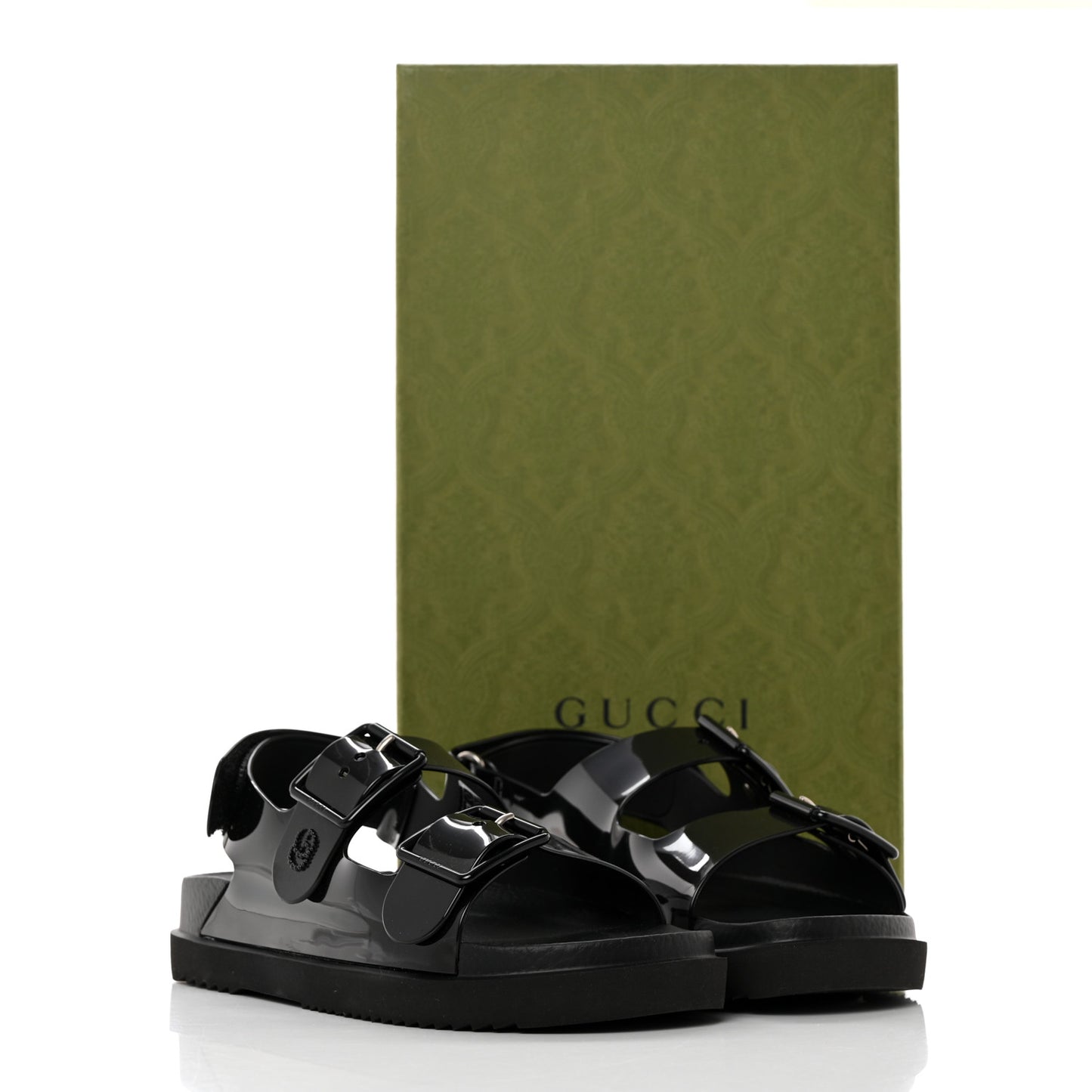 Rubber Mini Double G Womens Isla Dad Sandals 37 Black