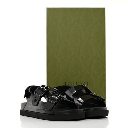 Gucci Rubber Mini Double G Womens Isla Dad Sandals 37 Black 9 of 9