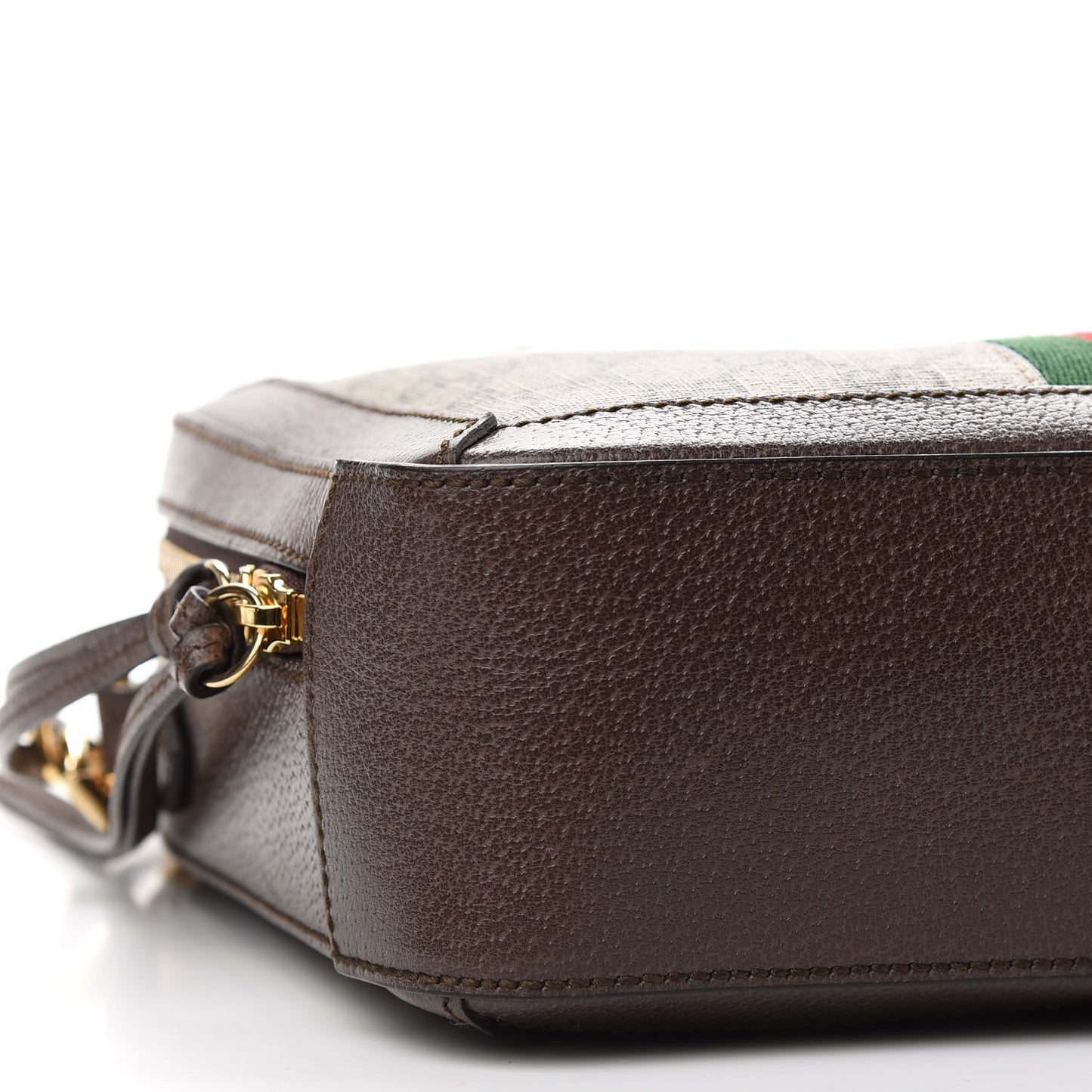 GG Supreme Web Small Ophidia Top Handle Shoulder Bag Brown