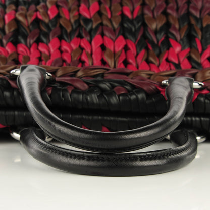 Prada Nappa Braided Tote Multicolor Amaranto 2 of 10