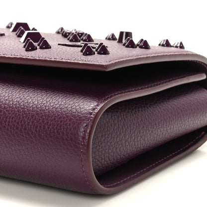 Christian Louboutin Calfskin Spikes Loubinthesky Paloma Clutch Merlot 9 of 10