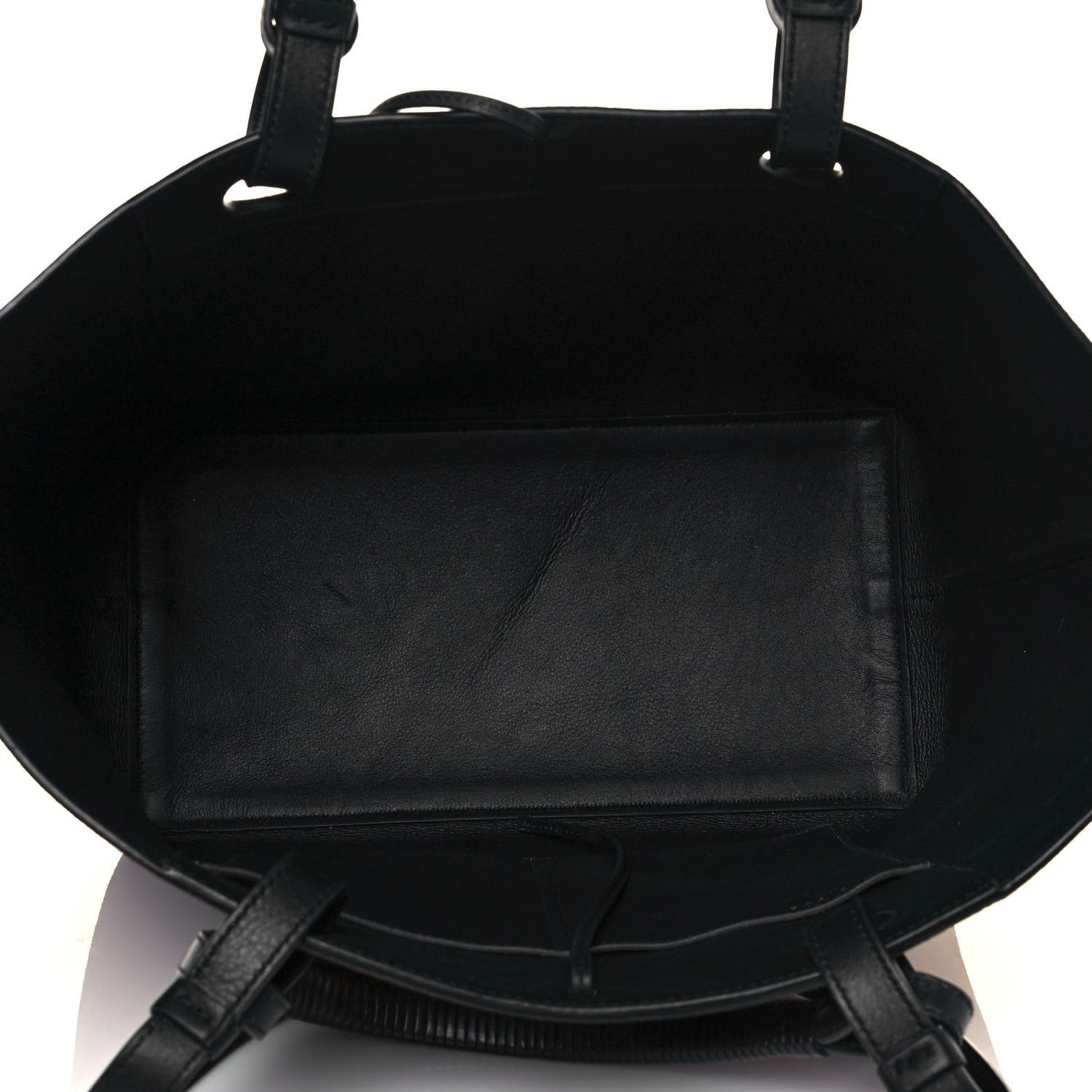 Suede Calfskin Anagram Tote Brown