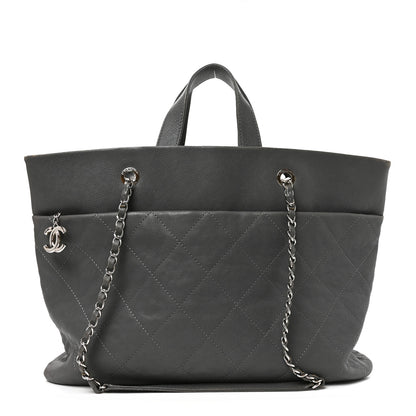 Chanel Caviar Quilted Shopping Tote Grey 1 of 10
