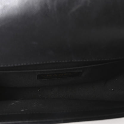 Chanel Iridescent Glazed Calfskin Quilted Medium Boy Flap Black 4 of 9