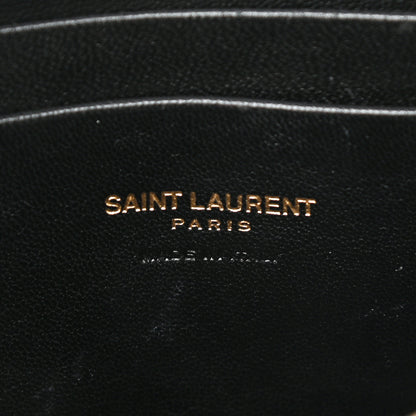 Saint Laurent Grain De Poudre Matelasse Monogram Mini Lou Camera Bag Black 6 of 13