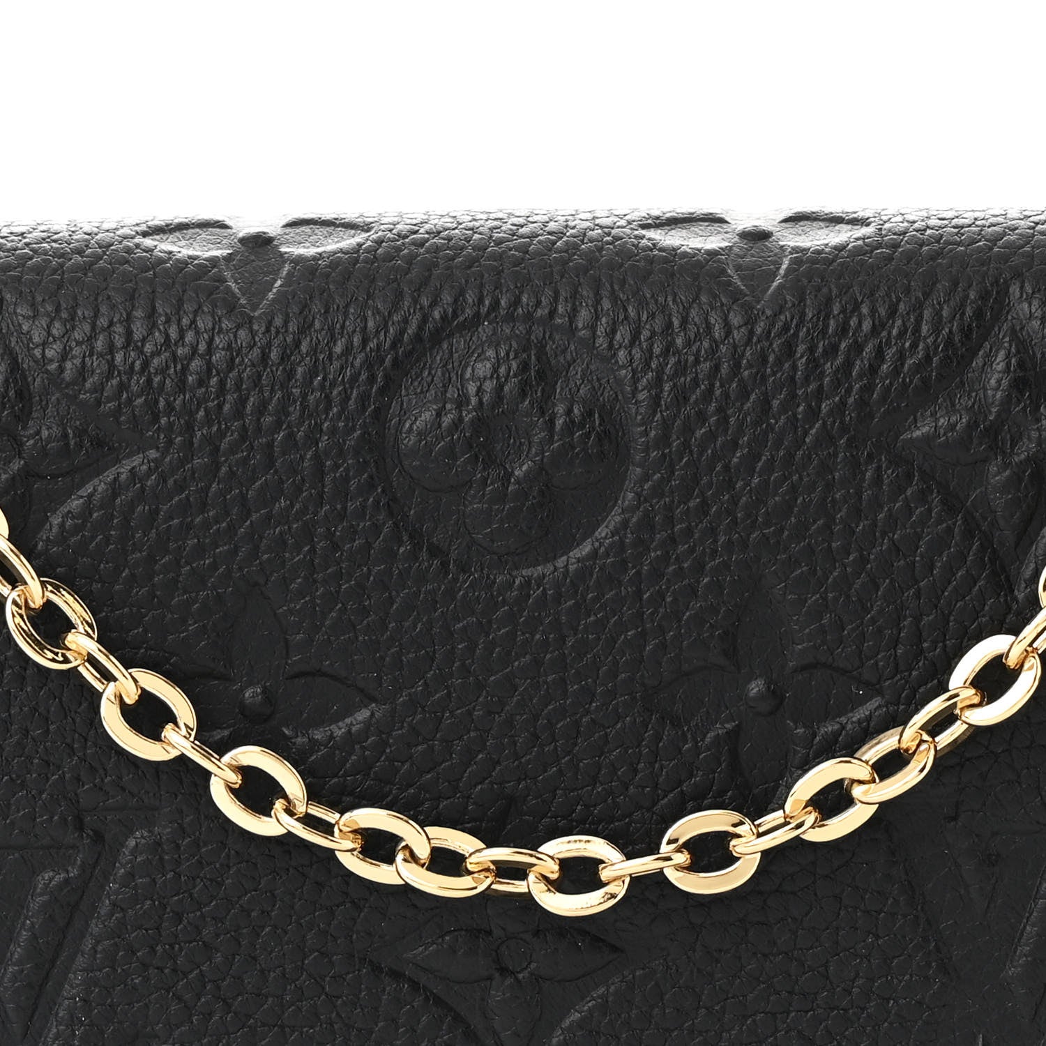 Louis Vuitton Empreinte Pochette Felicie Chain Wallet Black 10 of 13