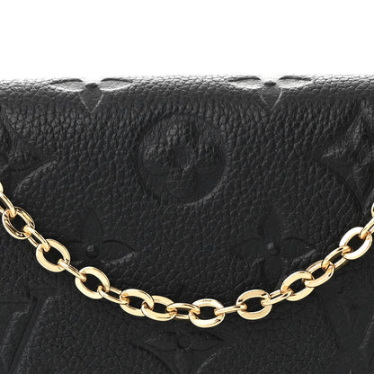 Louis Vuitton Empreinte Pochette Felicie Chain Wallet Black 10 of 13