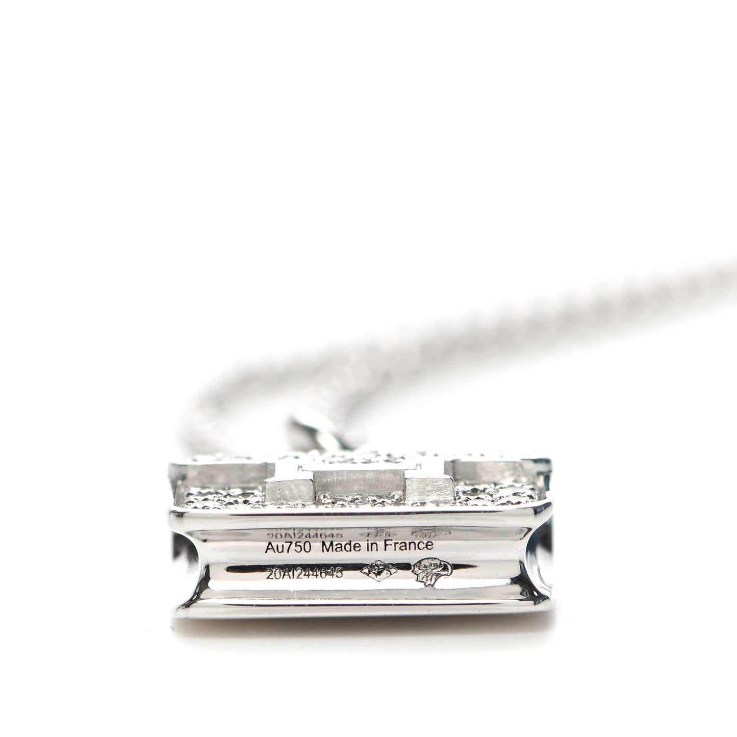 18K White Gold Diamond Constance Amulettes Pendant Necklace