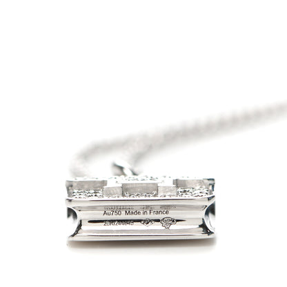 Hermes 18K White Gold Diamond Constance Amulettes Pendant Necklace 5 of 6