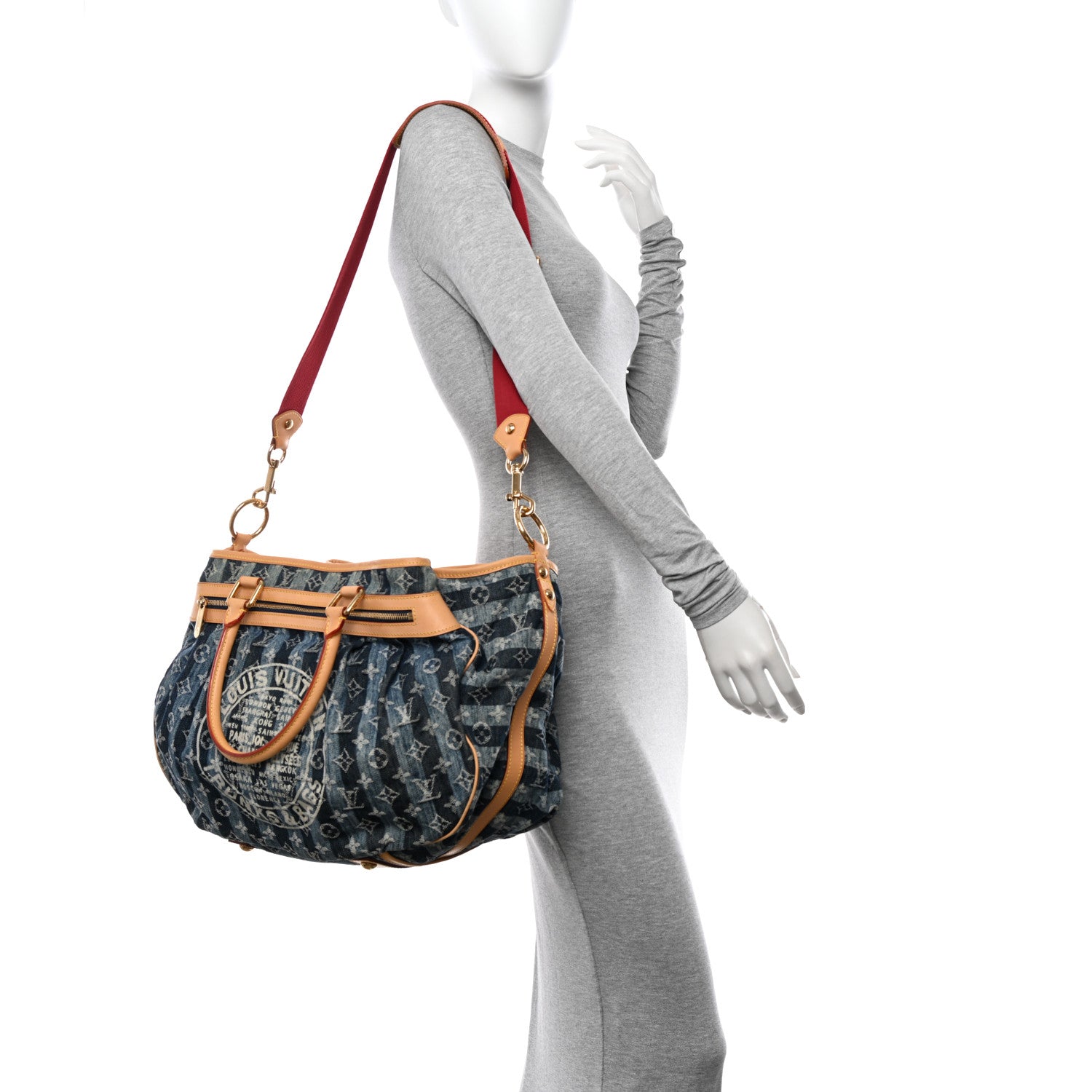Louis Vuitton Denim Raye Cabas GM 2 of 10