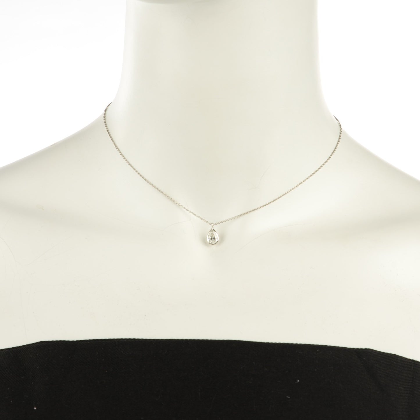 Platinum Pear Shape .65ctw Diamonds By The Yard Necklace