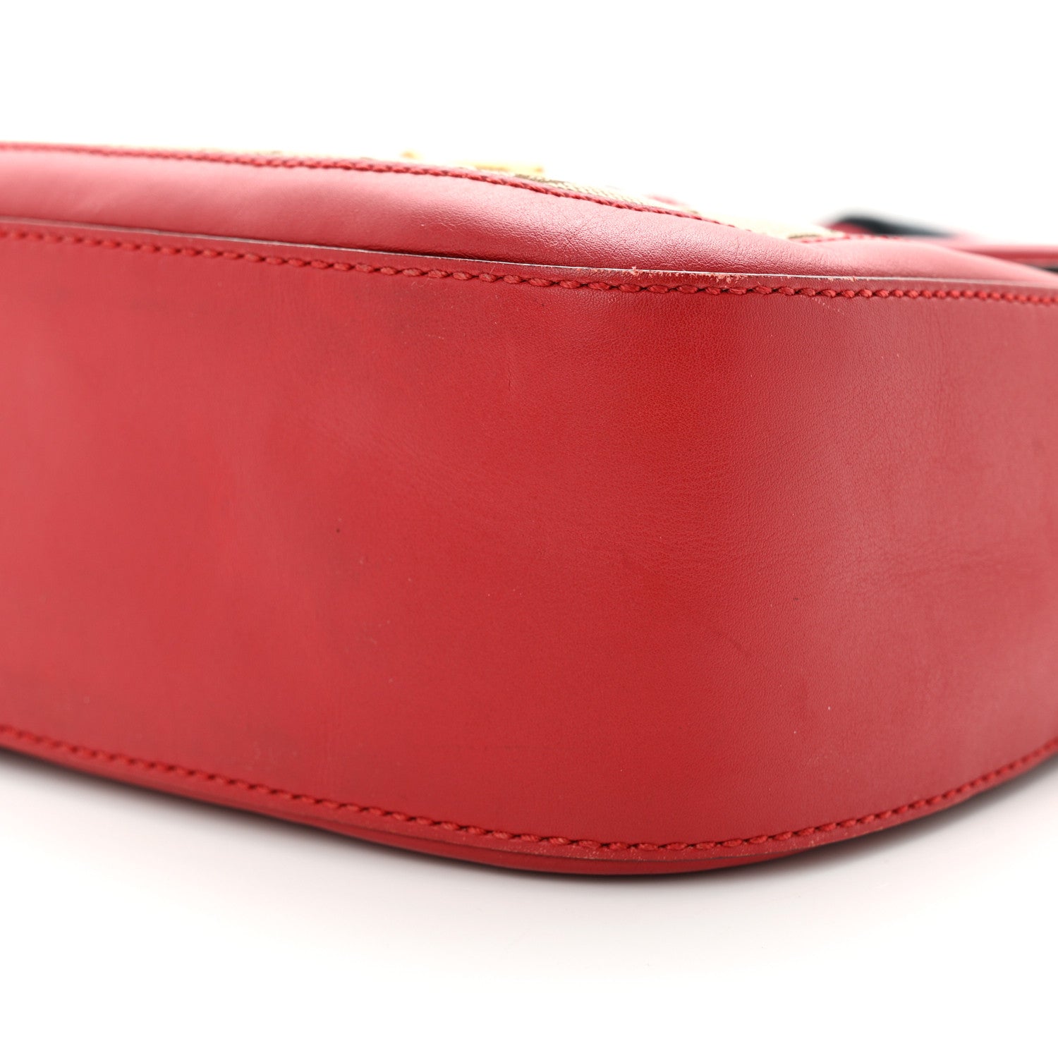 Gucci Monogram Ruinart Calfskin Medium Lady Web Shoulder Bag Beige Ebony Hibiscus Red 10 of 17