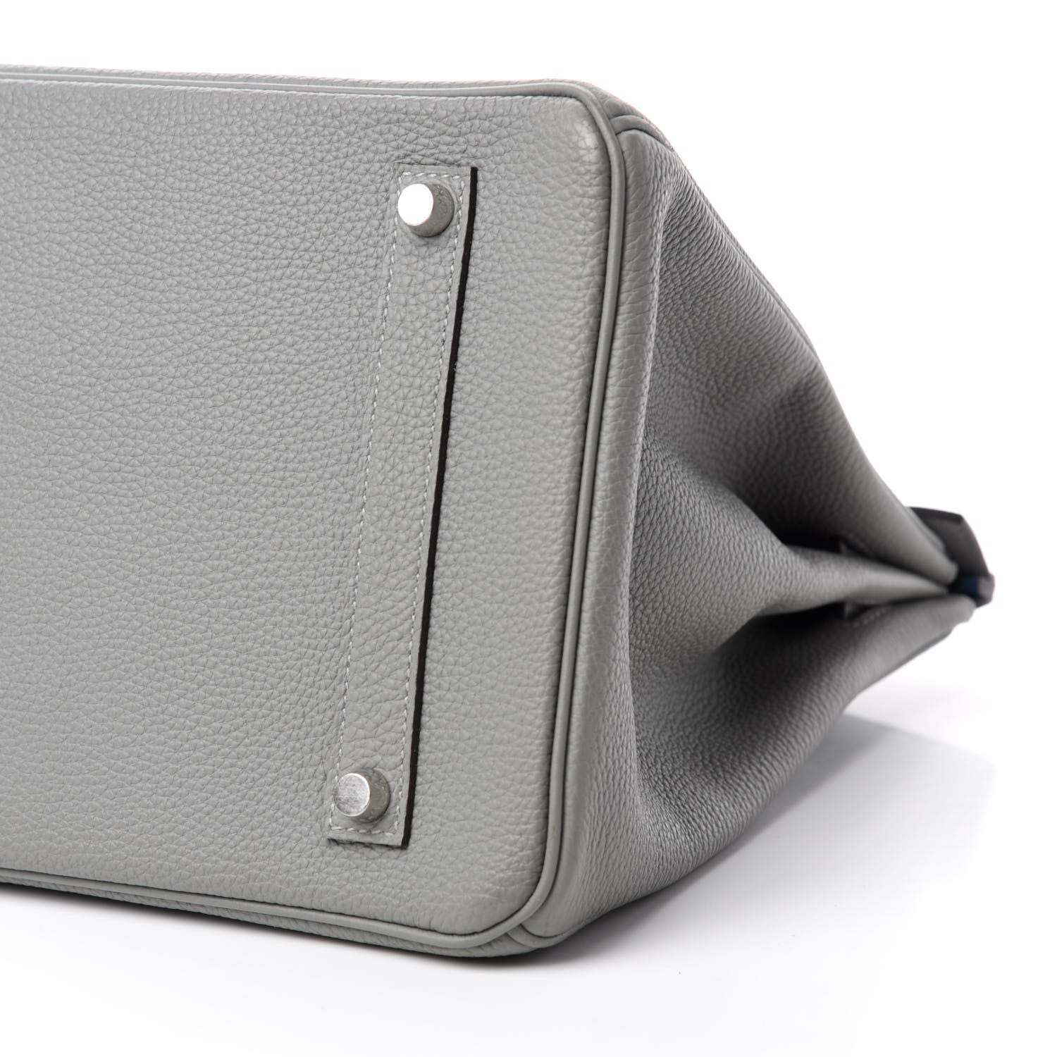 Hermes Togo Bi-Color Birkin 35 Gris Mouette Bleu Agate 7 of 15