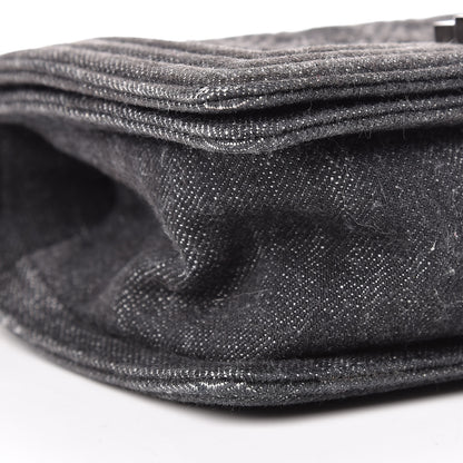 Chanel Denim Quilted Small Boy Flap Black 9 of 14