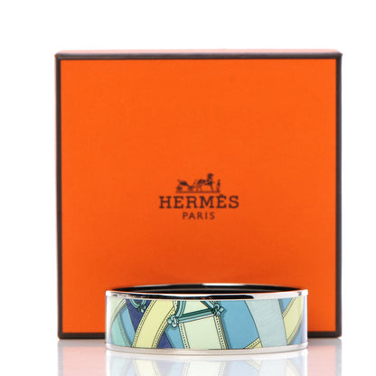 Hermes Enamel Printed Wide Cavalcadour Bracelet 62 6 of 6