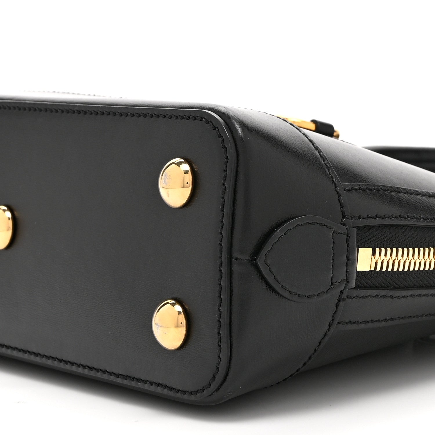 Gucci Boarded Plutone Calfskin Small Horsebit 1955 Top Handle Bag Black 11 of 11