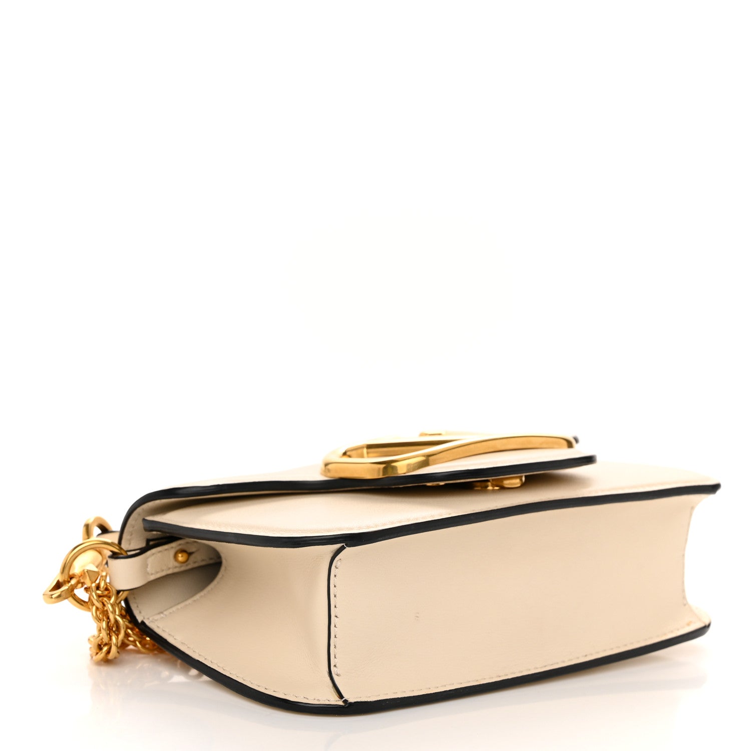 Valentino Garavani Calfskin Vlogo Small Loco Shoulder Bag Light Ivory 4 of 9