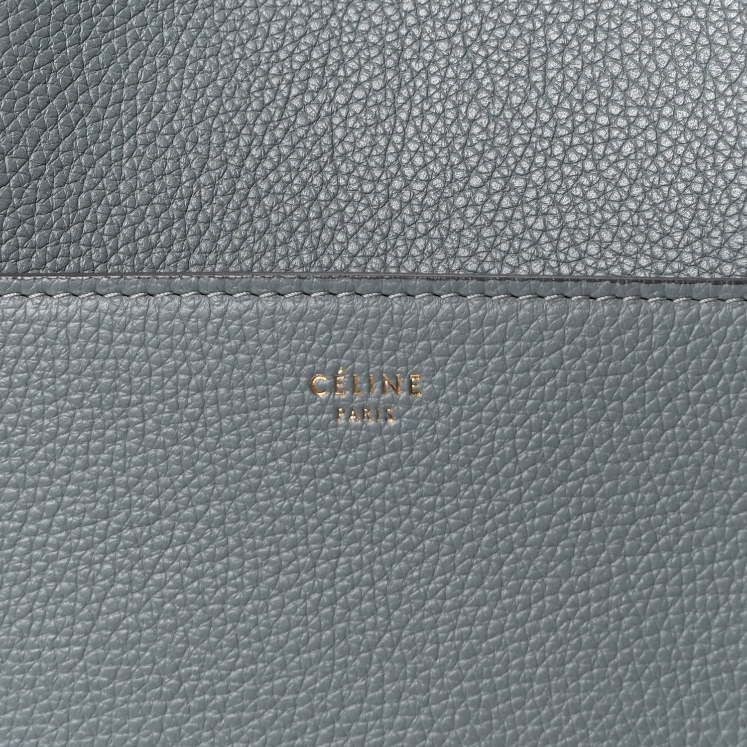 Celine Soft Grained Calfskin Sangle Bucket Bag Storm 7 of 9