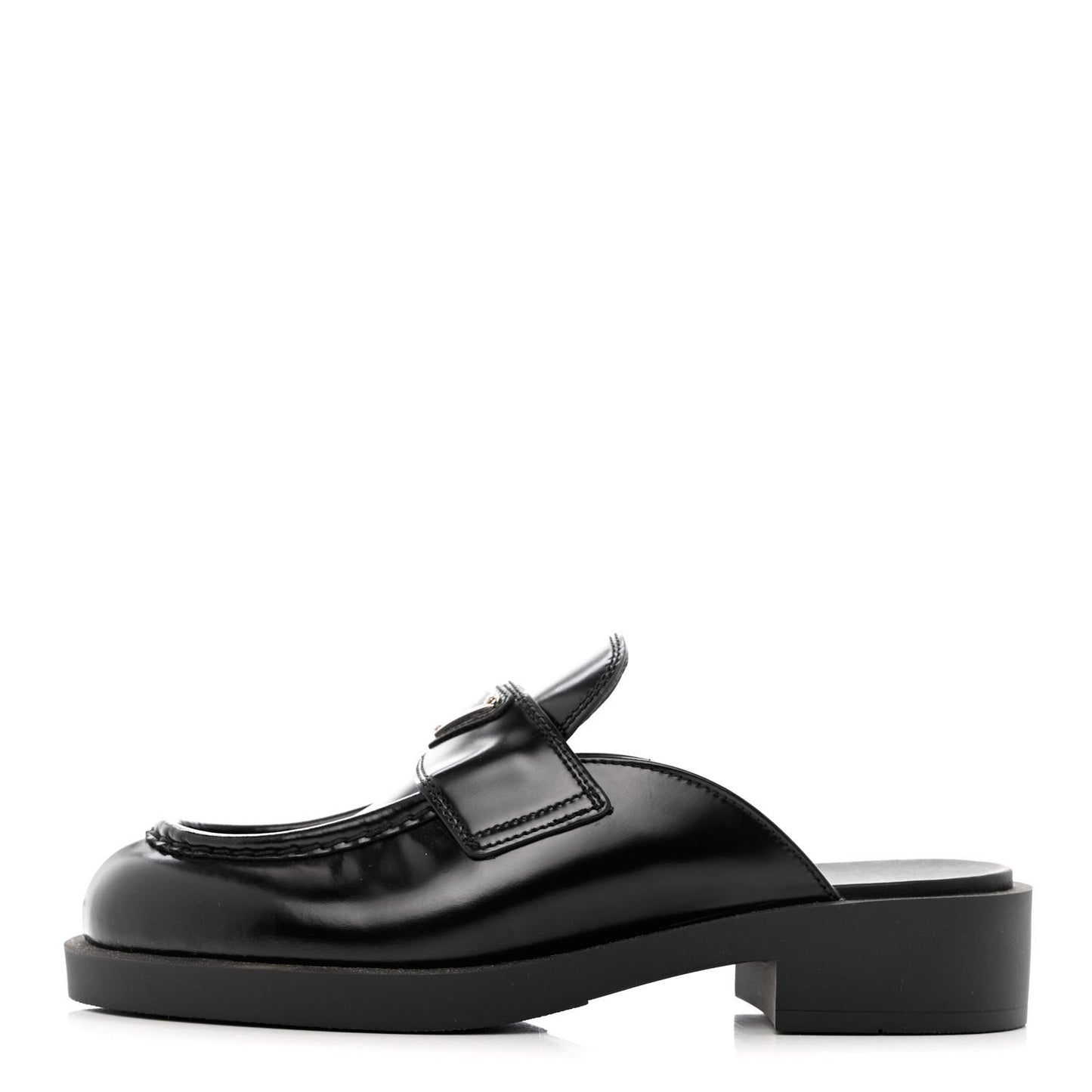 Spazzolato Triangle 40mm Loafer Mules 37.5 Black