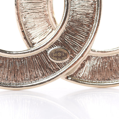Chanel Crystal Pearl Chain Mania CC Earrings Gold 3 of 4