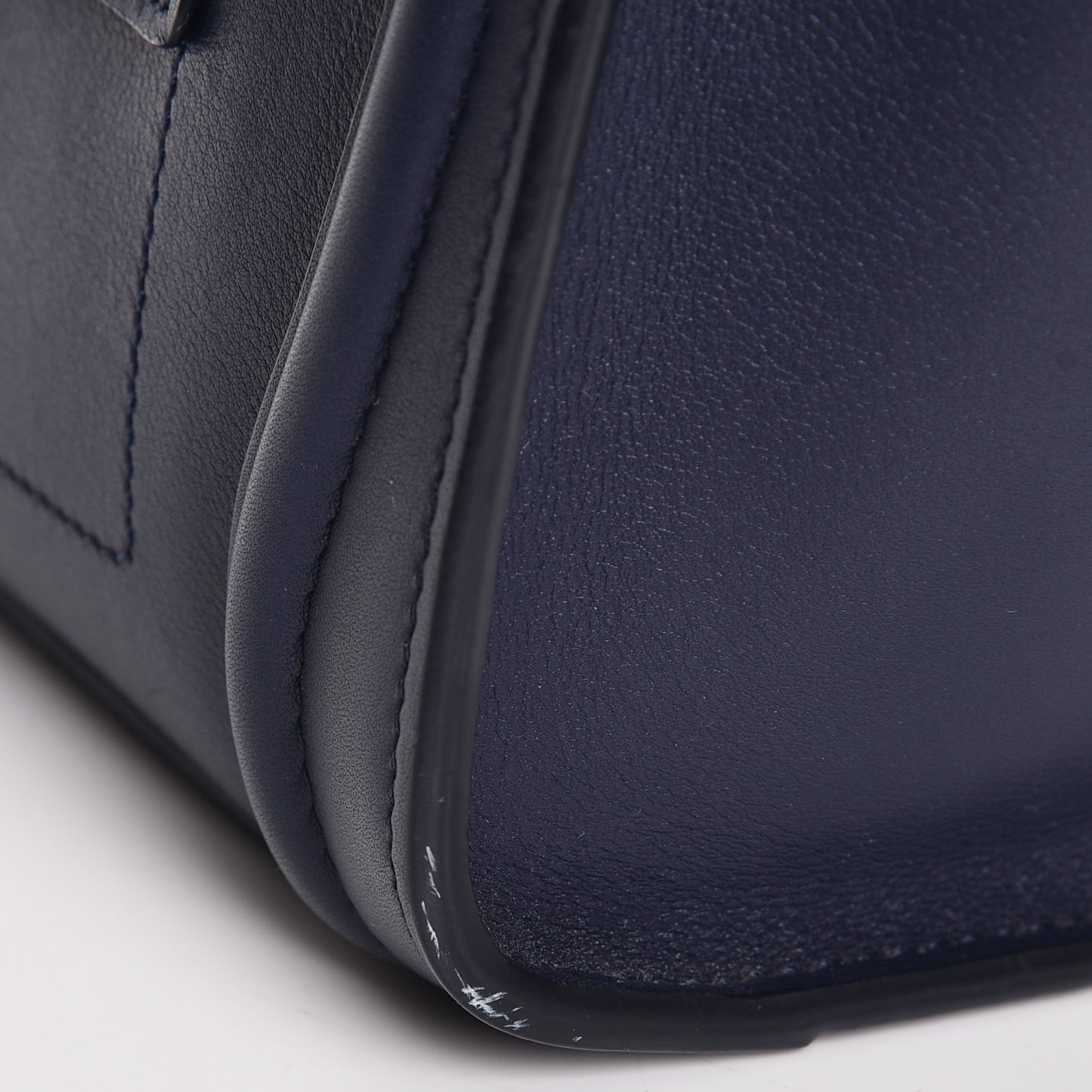 Smooth Calfskin Nano Luggage Navy Blue