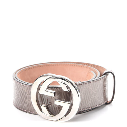 Gucci Imprime Monogram Interlocking G Belt 80 32 Mauve 1 of 10