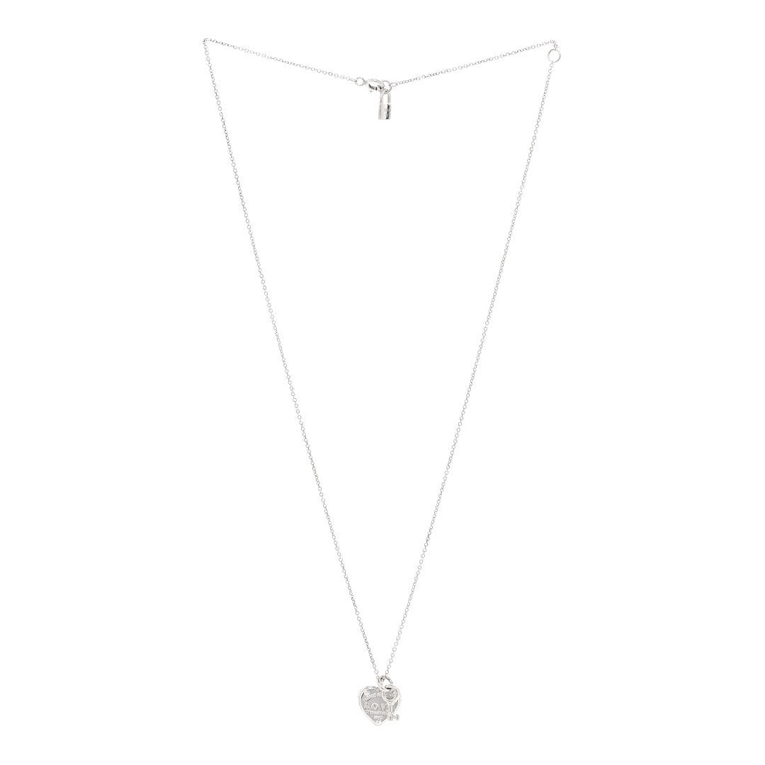 Sterling Silver Return To Tiffany Love Heart Tag Key Pendant Necklace
