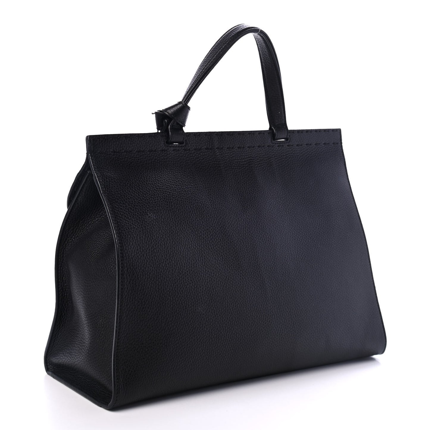 Calfskin Medium GG Marmont Top Handle Bag Black