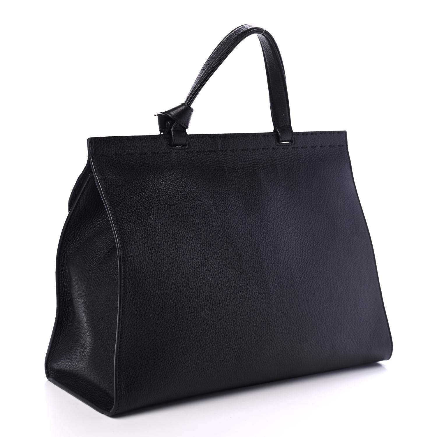 Gucci Calfskin Medium GG Marmont Top Handle Bag Black 2 of 4