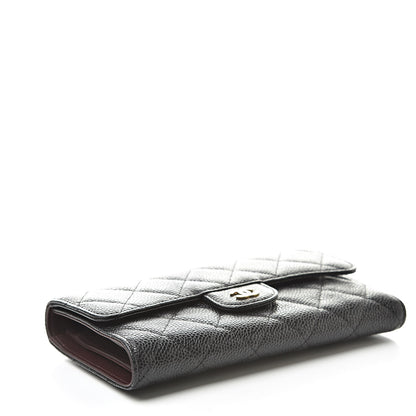Chanel Caviar Quilted Large Flap Wallet Black 4 of 10