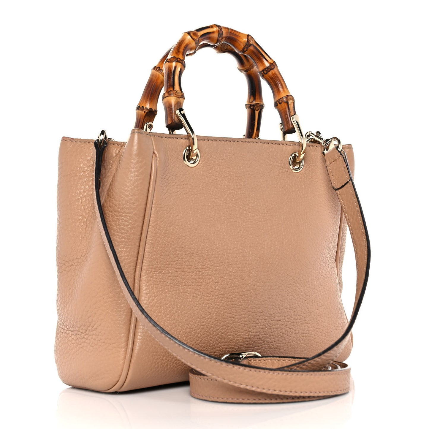 Cellarius Calfskin Mini Bamboo Shopper Tote Camelia