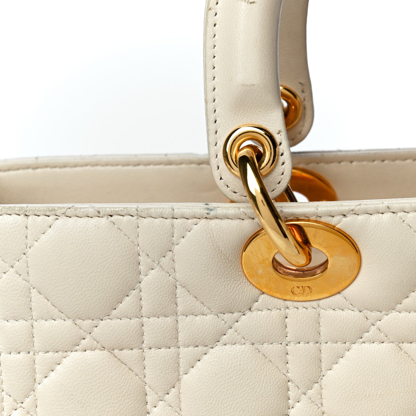 Lambskin Cannage Large Lady Dior Light Beige