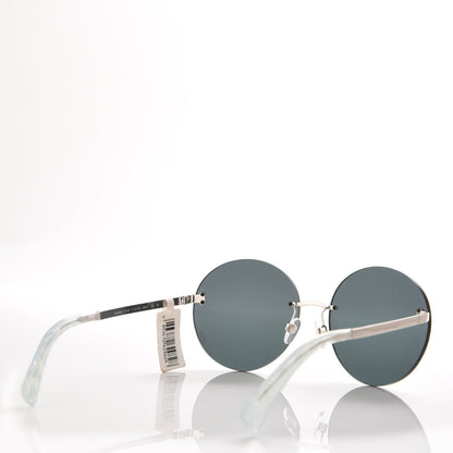 Chanel Metal Rimless Round Sunglasses 4216 Silver 4 of 6
